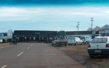 Bloqueio da RST-472 em Tenente Portela segue até 19 horas e retorna no sábado