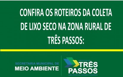Três Passos: Coleta de Lixo Seco vai ser realizada no interior