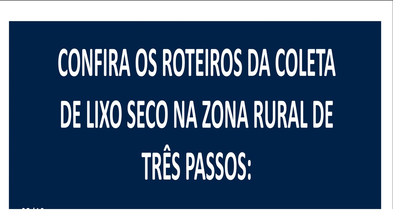Inicia coleta de lixo seco no interior de Três Passos