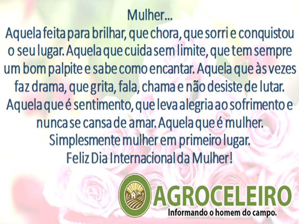 Parabéns a todas as mulheres