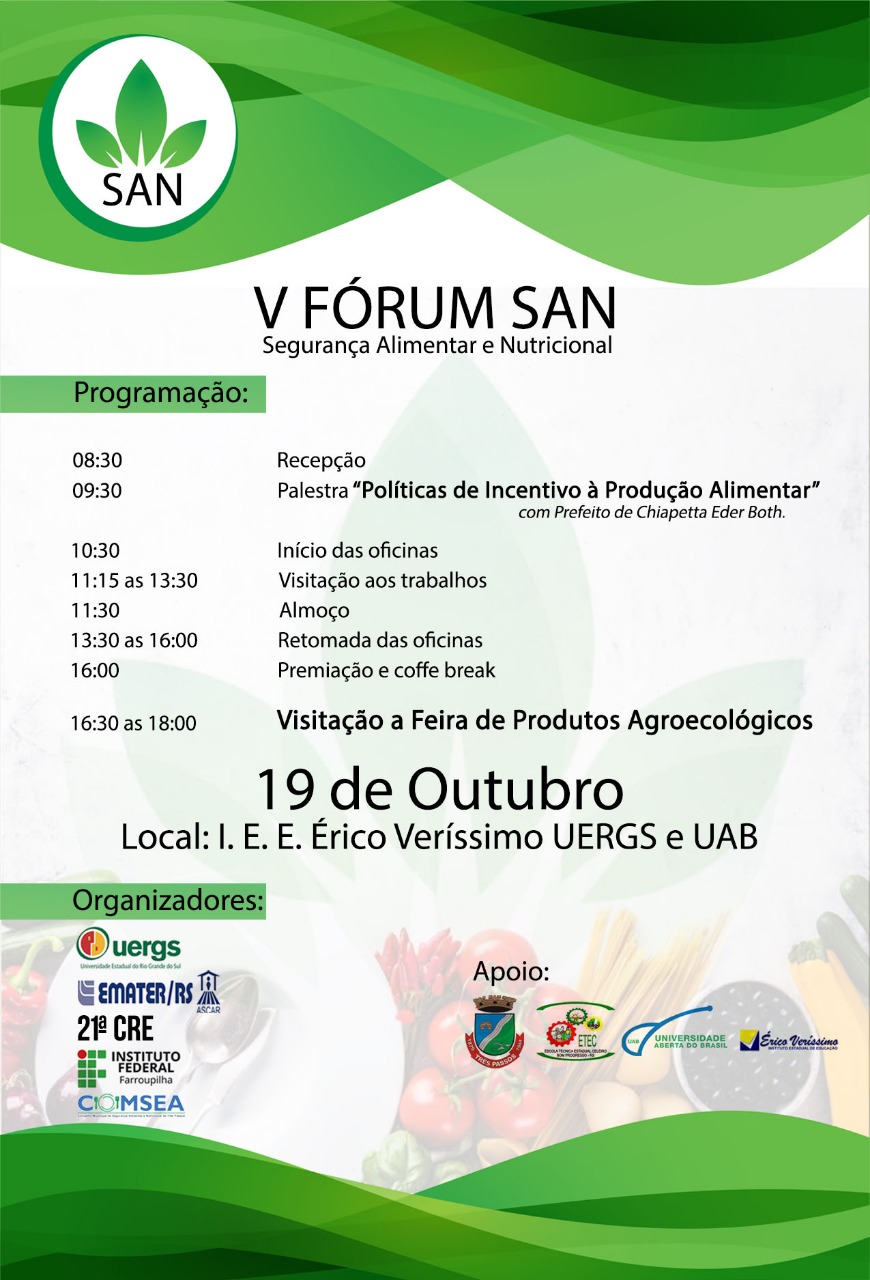 V Fórum de Segurança Alimentar e Nutricional será realizado em Três Passos