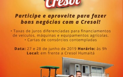 27 e 28 de junho Dia de Negócio na Cresol em Humaitá